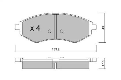 Тормозные колодки AISIN для CHEVROLET KALOS 1.2